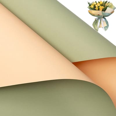 Dailygoods- Inpakpapier Dubbelzijdig 20 Vellen - Waterdicht - Bloemenverpakking - Cadeaupapier - Tweekleuren - Scheurbestendig - Boeketpapier