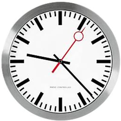 Stationsklok 'cirkelwijzer', radiografische klok