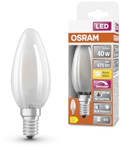 Dimbare LED lamp E14 met hoge kleurweergave - Warm wit (2700K), 470 Lumen, vervangend voor 40W