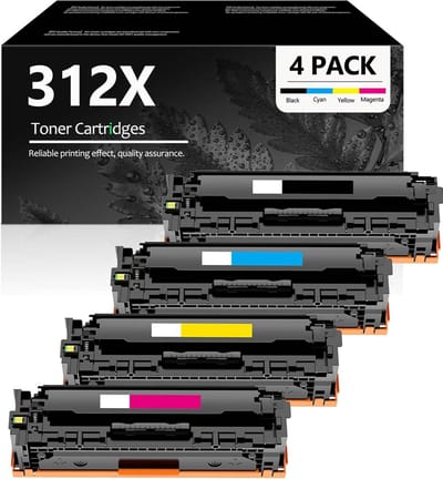 4-pack | Geschikt voor HP 312A / HP 312X Toner cartridges - Geschikt voor HP Color LaserJet Pro MFP M476DN - M476DW - M476NW