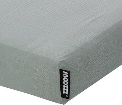 Snoozzz Hoeslaken Ledikant - 60x120cm - 100% Hydrofiel Katoen - Stone