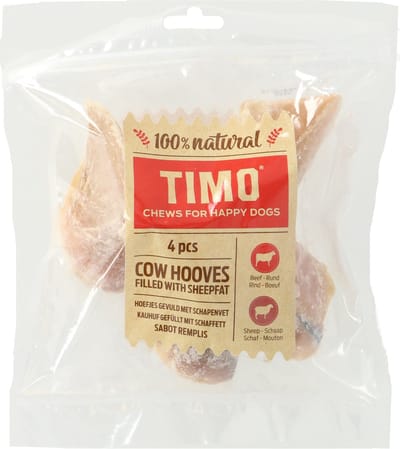 Timo Kauwhoef Gevuld Met Schapenvet - Hondensnacks - 4 stuks