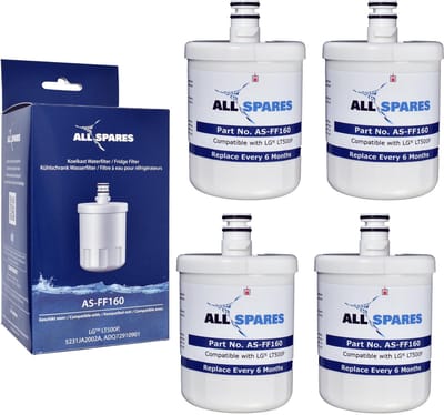 AllSpares Waterfilter (4x) voor koelkasten geschikt voor LG LT500P / 5231JA2002A / ADQ72910901 / ADQ72910907