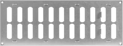 Verstelbare Gegalvaniseerde Luchtvent Cover 16" x 6" voor Binnen en Buiten - Ventilatierooster voor Thuis en Garage