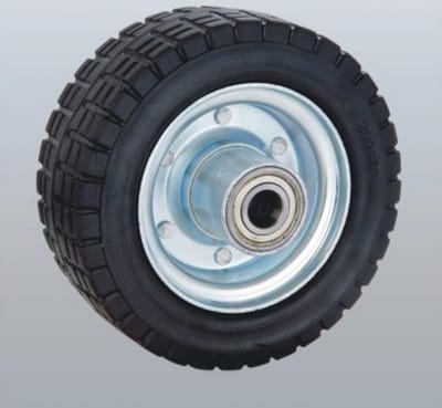 Breed rubber wiel - 200mm - 600kg