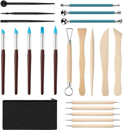 Modelleren Tool Set - Klei Sculpting - Keramiek Maken - 22 Delig - 20 x 16 x 2 cm