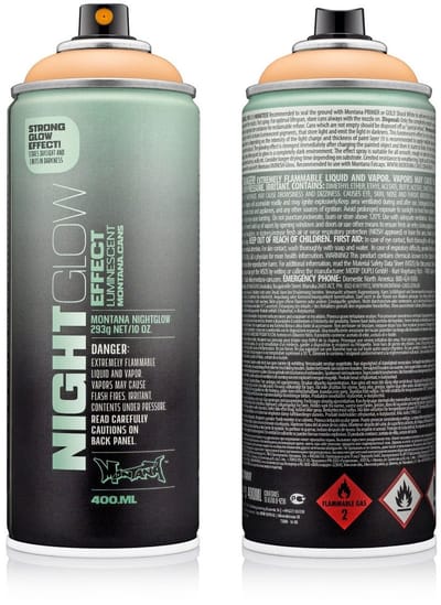 Montana Night Glow - 400ml Oranje Glow in the Dark spuitverf