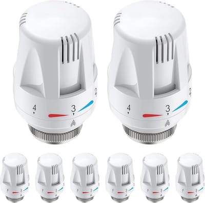 8x Thermostaatknoppen Vervangingsset M30x1.5 - Slimme Radiatorthermostaat met Vorstbeveiliging