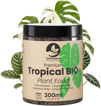 SYBASupport - Tropische Planten Voeding 300ml - Langzaam Vrijkomende Korrels voor Potgrond