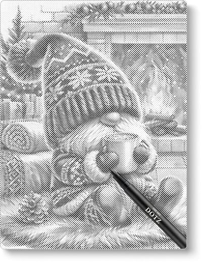 Kerstman Bij De Haard | Dot painting | 30x40cm | Dot painting | Oh My Dotz | Dots stippen | Diamond painting & Schilderen op nummer alternatief | Happy hobby