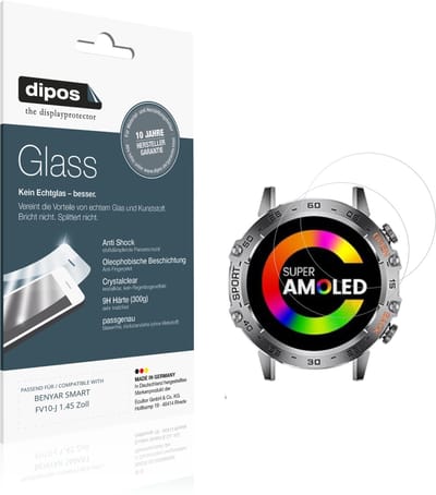 dipos – 2x Pantserfolie geschikt voor BENYAR SMART FV10-J 1.45 Zoll | 9H Screenprotector