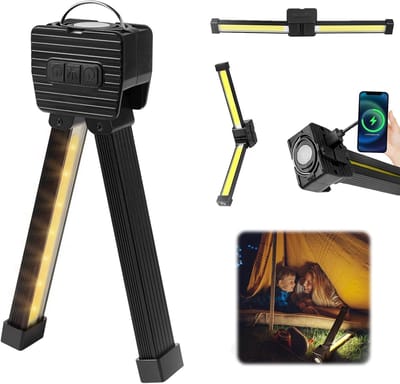 Thijox - Fitnessstudiolamp met Magnetisch Dobberbediening - Draagbare Lamp met Dimmer - 180 Graden Rotatie - Ideaal voor Gym, Camping en Werkplaats