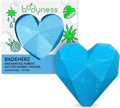Badbruistablet Neon Hart – 120 g – Hartvormige Bath Bomb met Kokosolie & Aroma – Hydraterend & Ontspannend Badproduct