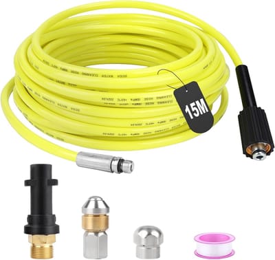 Solidchoice - Pijpreinigingsslang voor Hogedrukreiniger 15m met Adapter