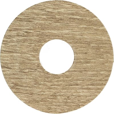 Zelfkl. rozet (17 mm) licht eiken geolied (10 st.)