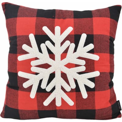 NOVÉE Sierkussen snow kerst ruit | 45 x 45 cm | katoen