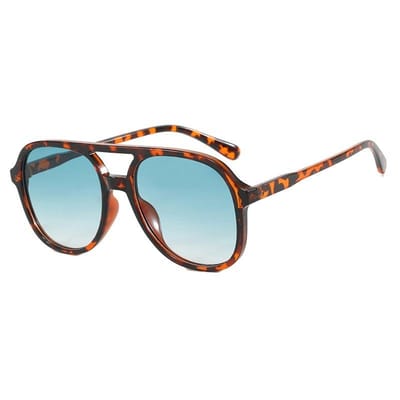 Lunettes de Soleil Monture Spectacle Double Ponts Vintage Lunettes Dames Rectangulaire Surdimensionnée Dégradé Lunettes Style Designer Style Ultra-Léger with pouch and cloth