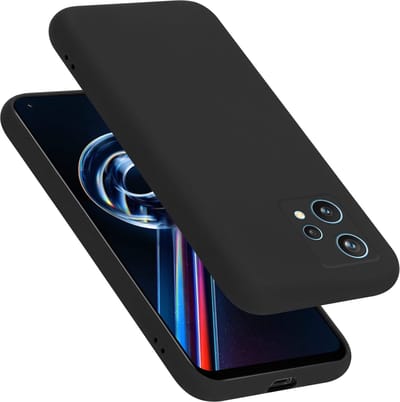 Cadorabo Hoesje geschikt voor Realme 9 5G / 9 PRO / V25 / Q5 / OnePlus Nord CE 2 LITE 5G in LIQUID ZWART - Beschermhoes gemaakt van flexibel TPU silicone Case Cover