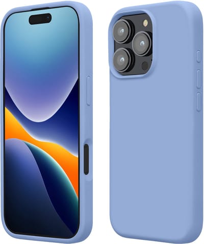 kwmobile telefoonhoesje geschikt voor Apple iPhone 16 Pro - Hoesje met siliconen coating - Smartphone case in Lavendelblauw