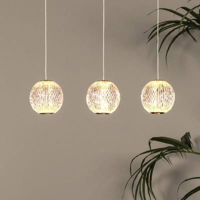 Lucide CINTRA - Hanglamp - LED Dimbaar - 3x4,7W 2700K - Transparant