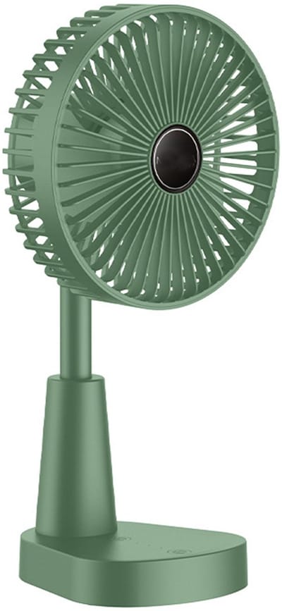 Draagbare opvouwbare ventilator voor thuis, op de camping, buiten en op kantoor; compact en duurzaam