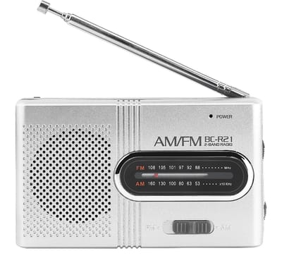 Dailygoods- Radio Draagbaar - AM/FM Ontvanger - Ingebouwde Luidspreker - Compact - Lichtgewicht - Ideaal voor Outdoor-activiteiten - Draagbare Radio