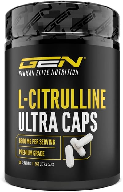 L-Citrulline 365 Capsules - Extra hoge dosering met 1100 mg per capsule - 6600 mg per portie - L-Citrulline DL-Malaat 2:1 uit plantaardige fermentatie - Zonder ongewenste toevoegingen
