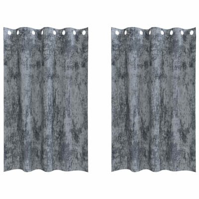 vidaXL Velvet Gordijnen 2 st Zilvergrijs 175 x 140 cm Fluweel