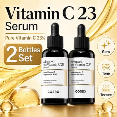 Geavanceerd The Vitamin C 23 Serum, 20g x 2-Pack [Vernieuwd], Intensieve Verheldering & Pigmentvlekken Verzorging, Dubbel Pakket Item, Uit Korea