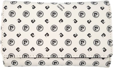 Pierre Cardin Portemonnee - Wit - Logo patroon