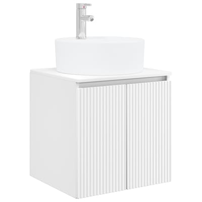 vidaXL - Wandgemonteerde - wastafel - van - een - meubel - Wit - 49,5 - x - 44,5 - x - 65 - cm