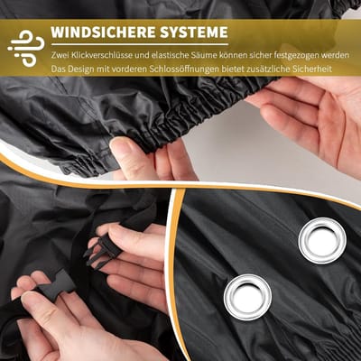 Fietsafdekking - Fietsgarage Zeil - Fiets Beschermen - Waterdicht Oxford Materiaal - 200 x 110 x 70 cm - Zwart