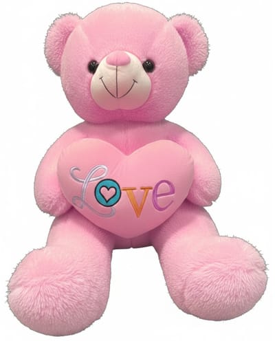 Knuffelbeer 50cm Roze - Zachte Pluche Teddybeer - Knuffel Voor Kinderen en Volwassenen - Ideaal Cadeau - Pink Beer