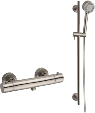Saqu Lima badmeubel incl. mat grijze keramische waskom 100x51x79cm eiken marcato – rvs greep