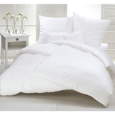 GGM Gastro (10 Stück) Damast Bettbezug Linz - 140g/m²- 140x210cm - Weiß
