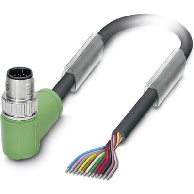Phoenix Contact 1554827 Sensor/actuator connector, geassembleerd M12 Aantal polen (sensoren): 12 Stekker, haaks 3.00 m 1 stuk(s)