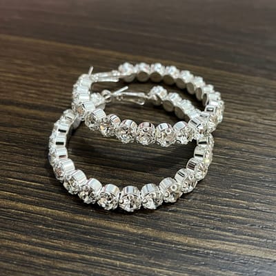 Accessoires   Veelzijdige Mode Dames C-vormige Grote Oorbellen, Bruids Diamanten Oorbellen Oorbellen
