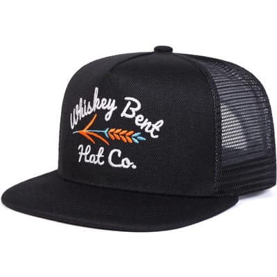 Unisex Whiskey Bent Letter Borduurwerk Hip-Hop Net Hoeden Lente Zomer Buiten Verstelbaar Casual Baseball Caps Zonbescherming Hoed Pet black
