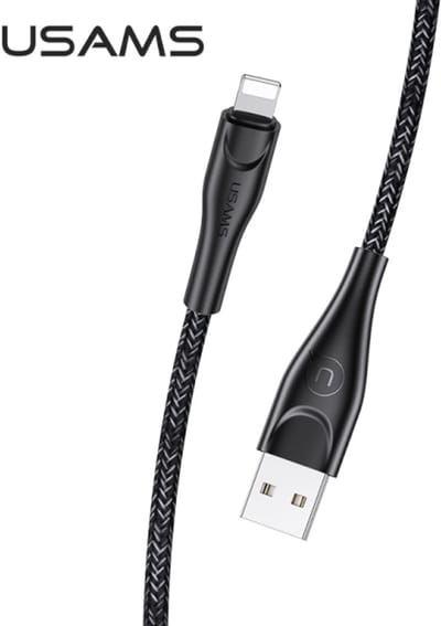 USAMS U41 Serie - Lightning Kabel - 3m - Snel Laden - Zwart