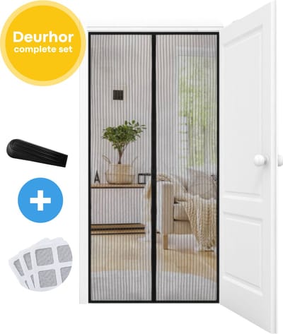 FLOOQ Premium Magnetisch Vliegengordijn Modern 92x210cm - Deurhor - Vliegenhor - Insectenhor Hordeur - Incl. bevestigingsmateriaal