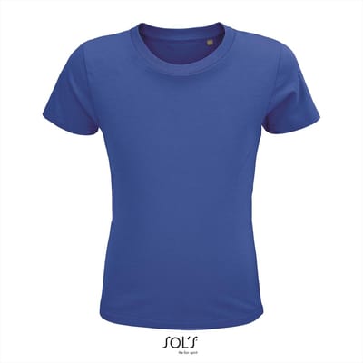 SOL'S - Crusader Kinder T-shirt - Blauw - 100% Biologisch Katoen - 92