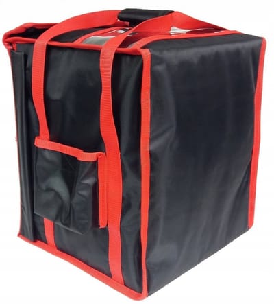 Verwarmde Pizzabezorgtas 8x 35x35cm met Stelsel - Duurzaam Nylon