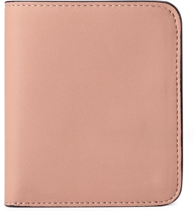 longziming -Dames Mini Portemonnee Echt Leer – Compact Bifold Model met ID-venster – Elegant & Lichtgewicht – Roze