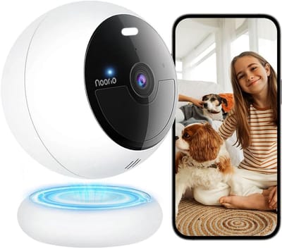 Draadloze Beveiligingscamera voor Buiten - Oplaadbare Binnencamera met 1080P Mens/Dier Detectie, Nachtzicht en 8GB Opslag