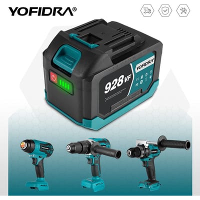 YOFIDRA 388VF 928VF Oplaadbare Lithium Batterij 22500mAh 15000mah Li-ion Batterij voor Elektrische Kettingzaag Boormachine Moersleutel Elektrisch Gereedschap 1x388VF-1
