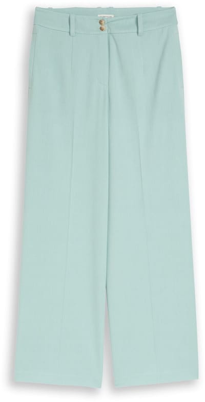 Tom Tailor - TTLEA WIDE Broek met strijkvouw - Maat 44/32 - blue haze melange