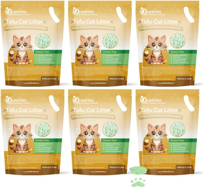 36 liter Tofu Cat Litter Groene Thee - Bio Bedding – 15 KG – Milieuvriendelijke kattenbakvulling
