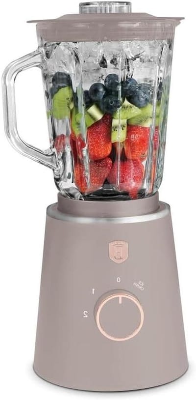 Tafelmixer Glazen Kan - Keukenmixer Krachtig - Smoothies Bereiden - 1000 Watt Vermogen - 15 Liter Capaciteit - Mat Grijs