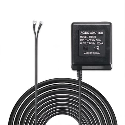 Kbstronics deurbel adapter geschikt voor ring / pro / pro 2 /Eufy 1080 /2k / 2k pro 5M - 18 volt 500 mah - geschikt voor ALLE deurbellen die werken op 18 volt - universele seurbel adapter - 5 meter