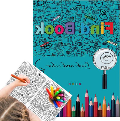 Zoek Boek - Activiteitenboek - Creatieve Ontspanning - Interactieve Scènes - 28.5 x 21 cm - Groen